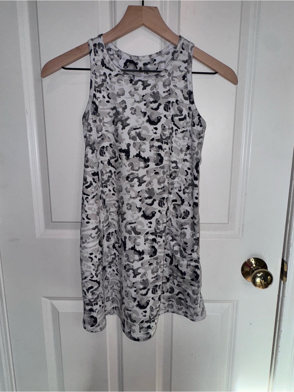 Avia Gray Camo Tank Mini Dress
